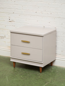 Single White and Cream Nightstand
