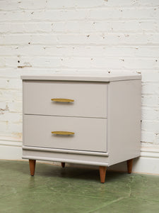 Single White and Cream Nightstand