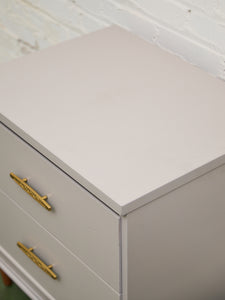 Single White and Cream Nightstand