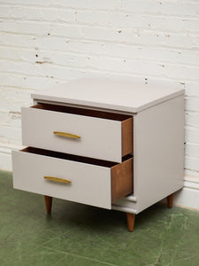 Single White and Cream Nightstand