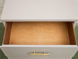 Single White and Cream Nightstand