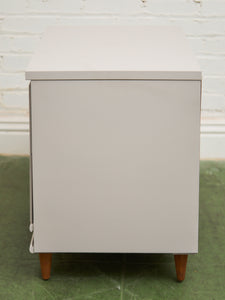 Single White and Cream Nightstand