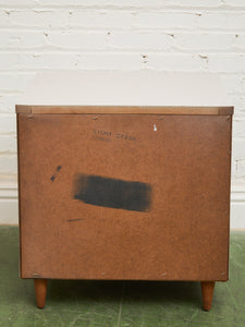 Single White and Cream Nightstand