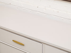 White and Gold 9 Drawer Dresser