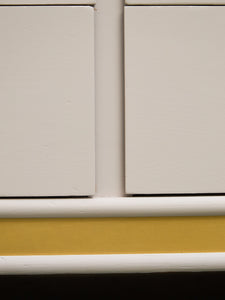 White and Gold 9 Drawer Dresser