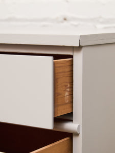 White and Gold 9 Drawer Dresser