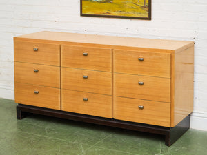 American of Martinsville Light Wood 9 Drawer Dresser