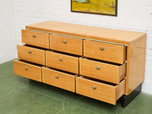 Load image into Gallery viewer, American of Martinsville Light Wood 9 Drawer Dresser
