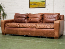 Load image into Gallery viewer, Leather Vintage Patina Sofa
