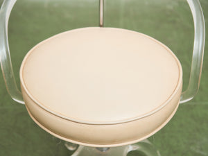 Lucite and Chrome Vanity Stool Chair