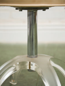 Lucite and Chrome Vanity Stool Chair