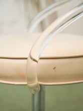 Load image into Gallery viewer, Lucite and Chrome Vanity Stool Chair
