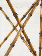 Load image into Gallery viewer, Faux Bamboo Gilt Metal Vintage Etagere
