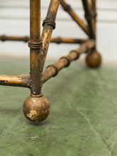 Load image into Gallery viewer, Faux Bamboo Gilt Metal Vintage Etagere
