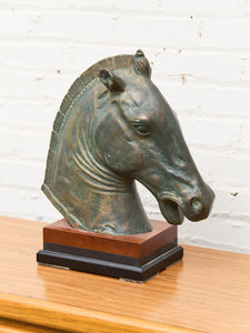 Antique Horse Head Statue, Circa 1920’s  Sculpture of the "Medici Riccardi" Horse's Head