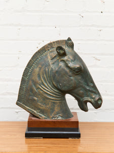 Antique Horse Head Statue, Circa 1920’s  Sculpture of the "Medici Riccardi" Horse's Head
