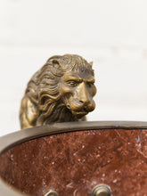 Load image into Gallery viewer, French Rouge Marble Mantle Vase with Lion Handles, 20th Century
