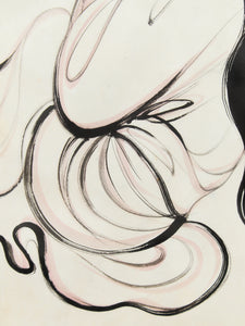 Chinese Brush and Ink Vintage Painting of Woman