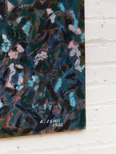 Load image into Gallery viewer, Modernist Vintage Mixed Media Painting signed K. Ishii

