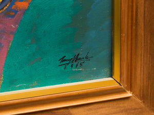 1985 Original Abstract Painting by Tracy Mark