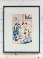Load image into Gallery viewer, Ukiyo-e Female Bathers Woodblock Prints of Japanese Artist, Torri Kiyonag Signed
