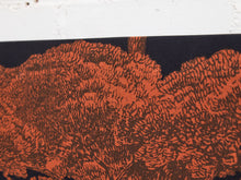 Load image into Gallery viewer, Mid-Century Modern Large Sunset Forest Tapestry Wall Art
