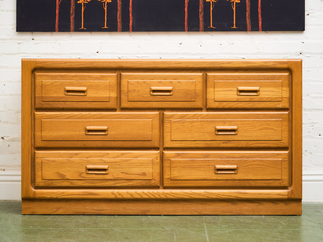 Boho Oak 7 Drawer Dresser