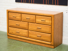 Load image into Gallery viewer, Boho Oak 7 Drawer Dresser
