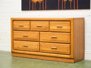 Boho Oak 7 Drawer Dresser