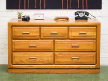 Load image into Gallery viewer, Boho Oak 7 Drawer Dresser
