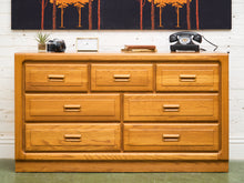Load image into Gallery viewer, Boho Oak 7 Drawer Dresser
