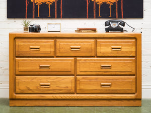 Boho Oak 7 Drawer Dresser