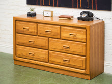 Load image into Gallery viewer, Boho Oak 7 Drawer Dresser
