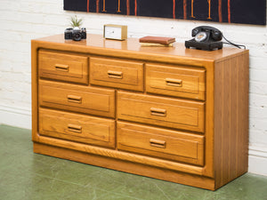 Boho Oak 7 Drawer Dresser