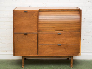 Mid-Century Modern Roll Top Desk by Hooker