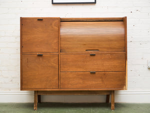 Mid-Century Modern Roll Top Desk by Hooker