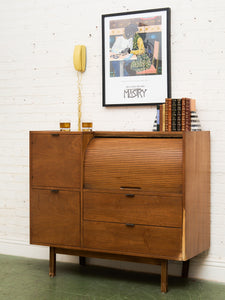 Mid-Century Modern Roll Top Desk by Hooker