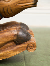 Load image into Gallery viewer, Asian Vintage Super Rare Hand-Carved Wooden Rocking Pig
