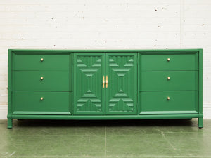 Kelly Green Mid-Century Credenza