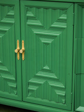 Load image into Gallery viewer, Kelly Green Mid-Century Credenza
