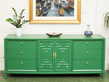 Load image into Gallery viewer, Kelly Green Mid-Century Credenza
