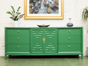 Kelly Green Mid-Century Credenza