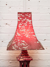 Load image into Gallery viewer, Pagoda 1950’s  Red Asian Pottery Lamp By Haeger
