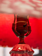 Load image into Gallery viewer, Pagoda 1950’s  Red Asian Pottery Lamp By Haeger
