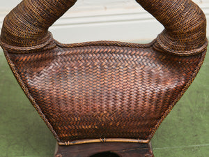Vintage Basket Sculpture with Head
