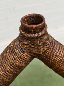 Vintage Basket Sculpture with Head