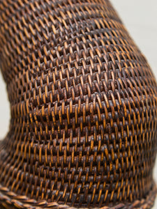 Vintage Basket Sculpture with Head