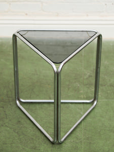 Chrome Triangle Side Table