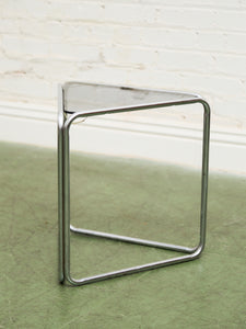 Chrome Triangle Side Table