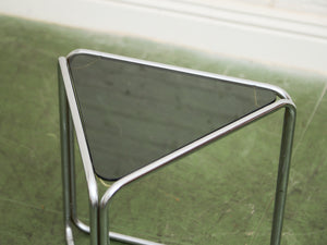 Chrome Triangle Side Table
